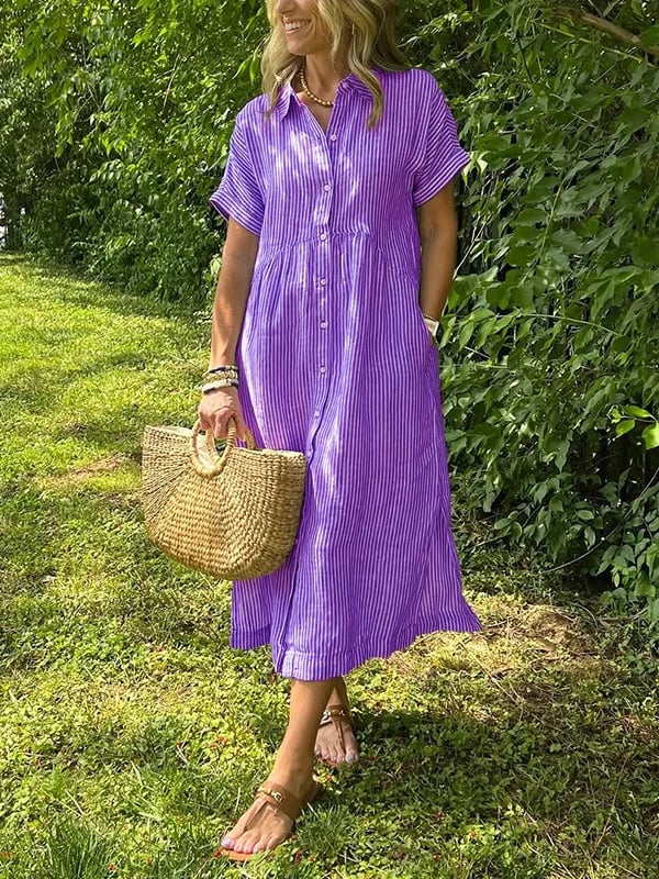Brooklyn | Striped Shirt Dress
