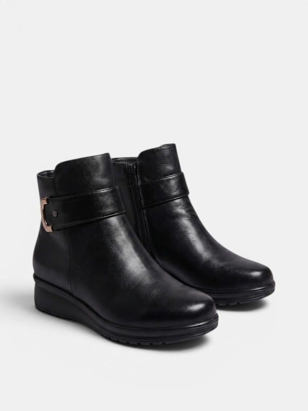 Clementine™ | Side-Zip Buckle Strap Ankle Boots