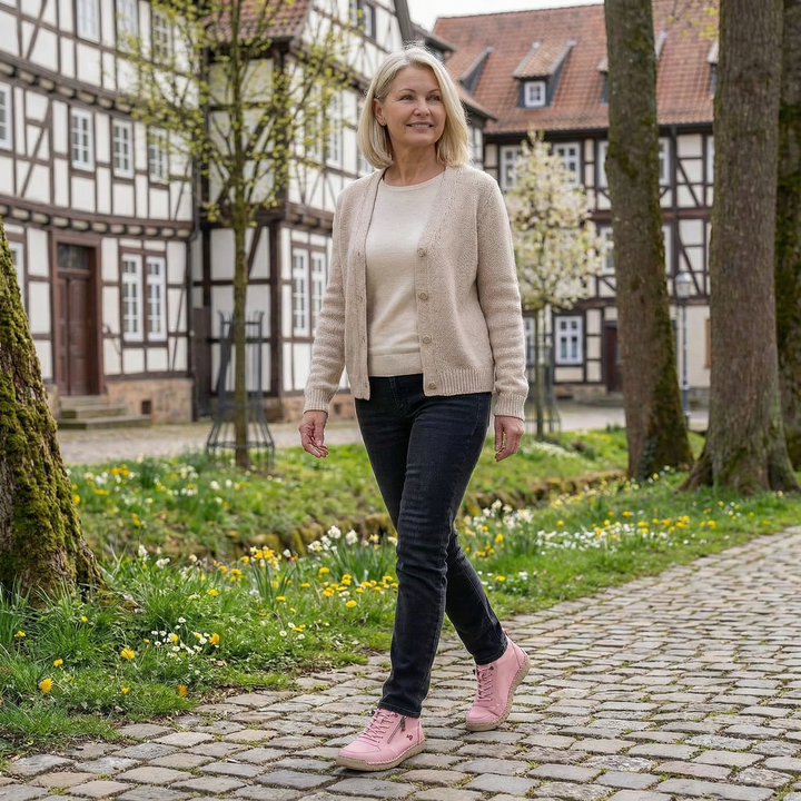 Mila — Komfortable &amp; Stützende Sneakers mit Reißverschluss