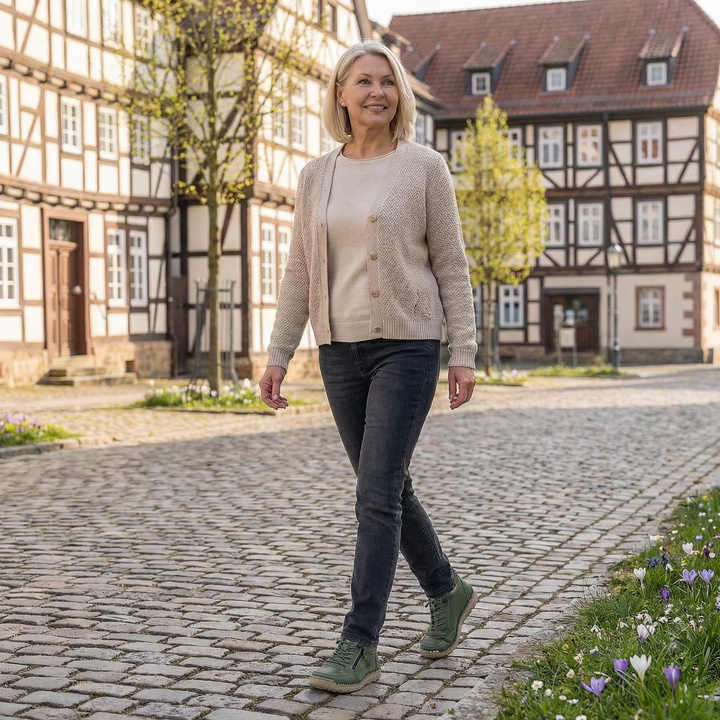 Mila — Komfortable &amp; Stützende Sneakers mit Reißverschluss