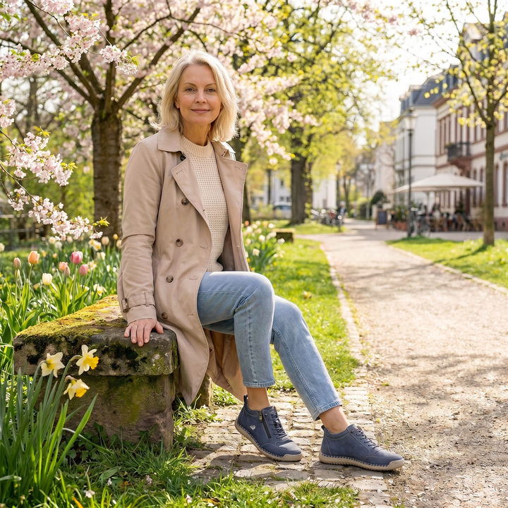 Mila — Komfortable &amp; Stützende Sneakers mit Reißverschluss