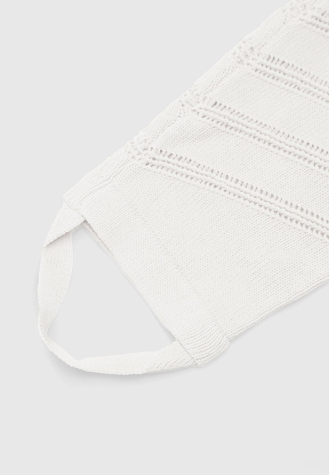 High Waisted Knitted Spiral Contour Leggings - White