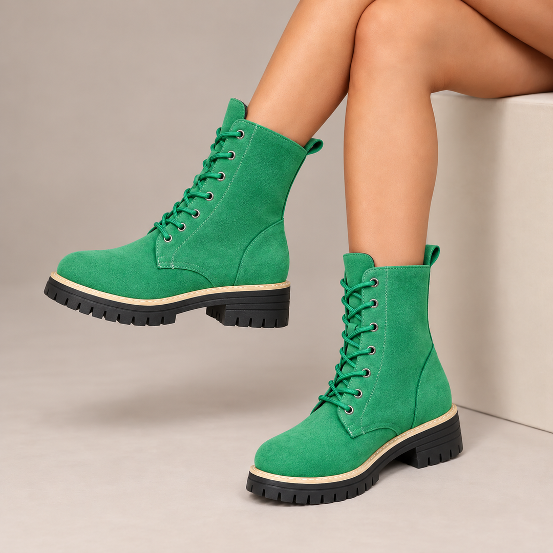 Juniper™ | Suede-Look Lace-Up Platform Boots