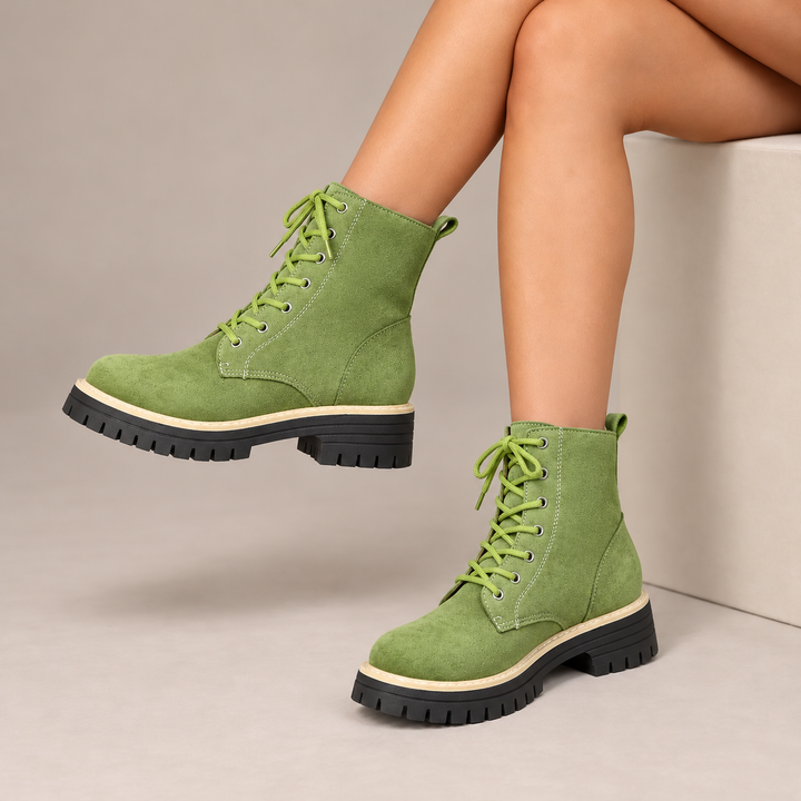 Juniper™ | Suede-Look Lace-Up Platform Boots