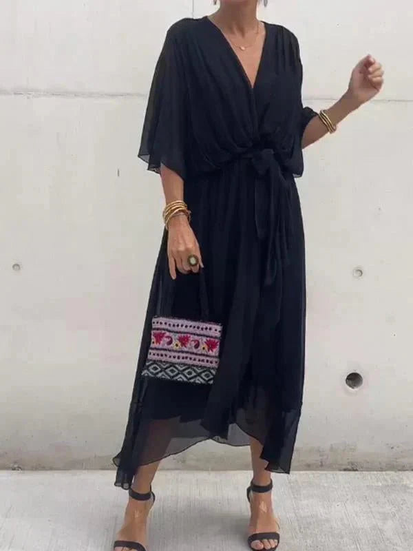 Lucinda | Elegant Flowing Luxe Chiffon Dress