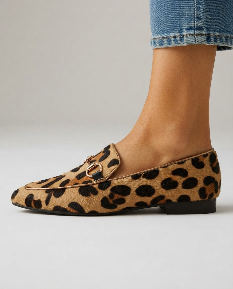 Serena | Leopard Loafer with Bit