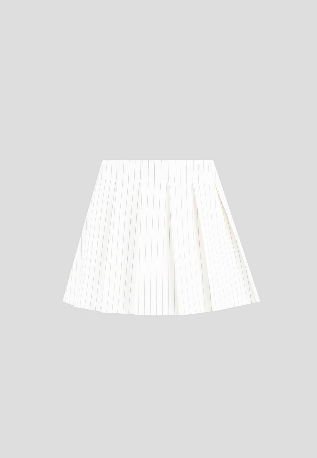 Rina - Pinstripe Pleated Skort - White