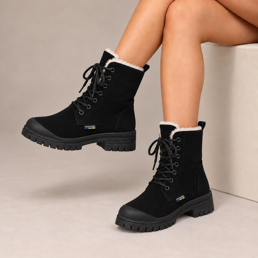 Rosalind™ | Plush-Lined Lace-Up Snow Boots