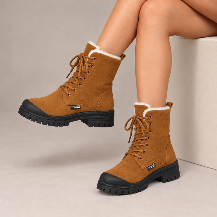 Rosalind™ | Plush-Lined Lace-Up Snow Boots