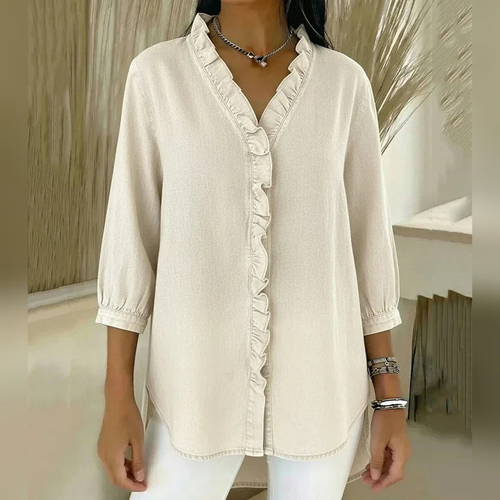 Abigail™ Elegant Denim Blouse