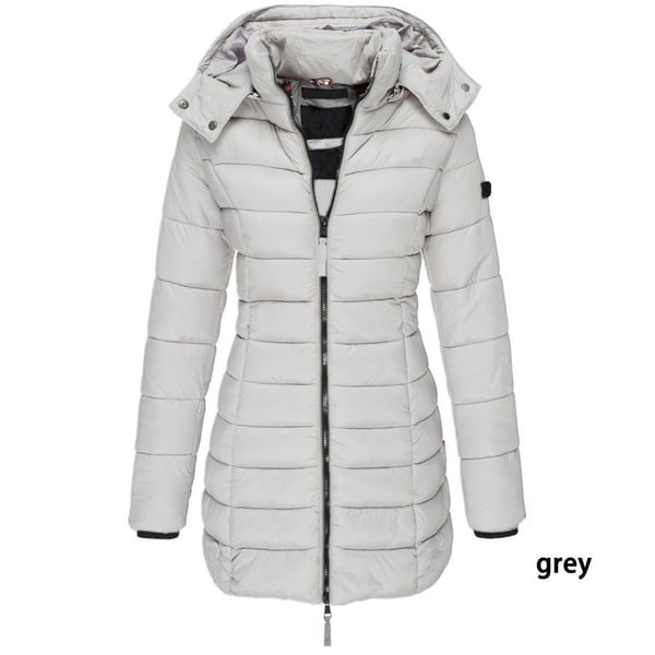 Amanda | Mid-Length Padded Winter Jacket – Warm Hooded Coat