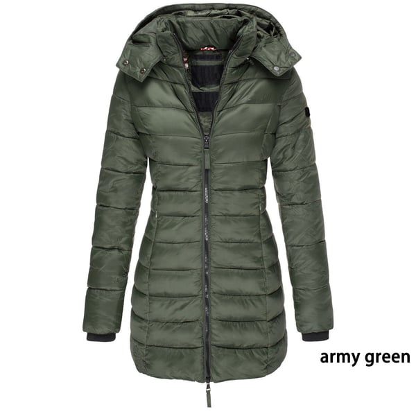 Amanda | Mid-Length Padded Winter Jacket – Warm Hooded Coat