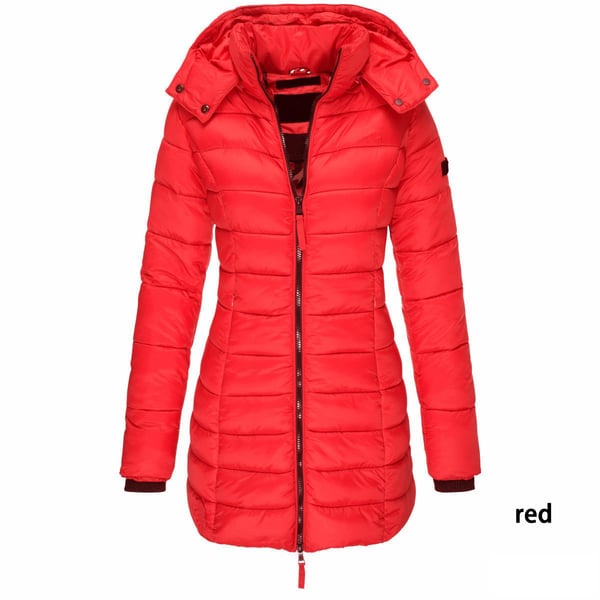 Amanda | Mid-Length Padded Winter Jacket – Warm Hooded Coat