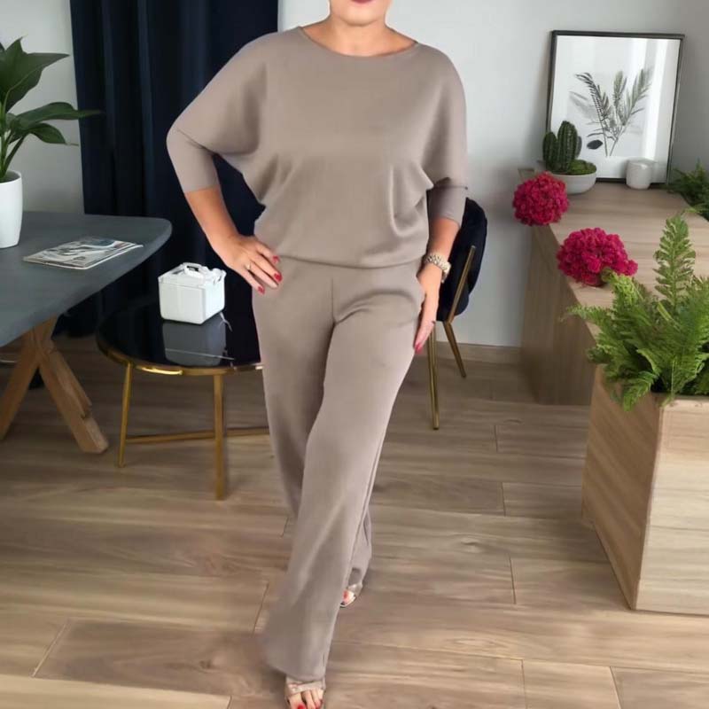 Elegant 3-piece set including long cardigan, top and pants