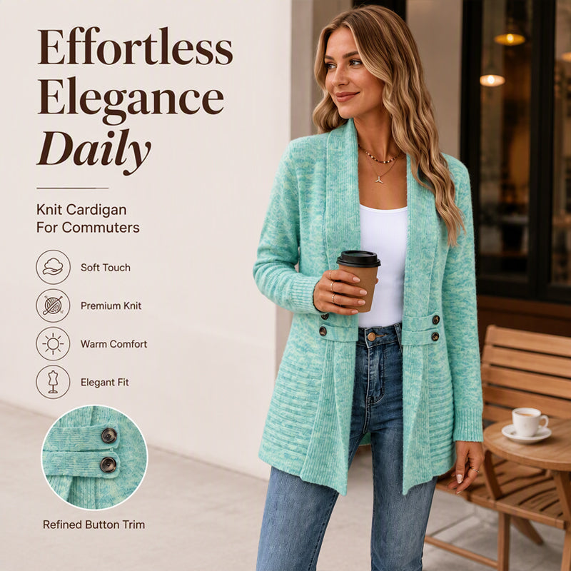Carmel | Double-Breasted Knit Cardigan Button-Up Sweater