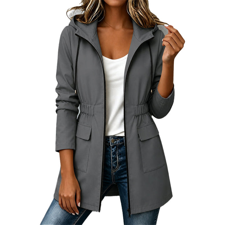 Amy | Water Resistant Hooded Rain Jacket
