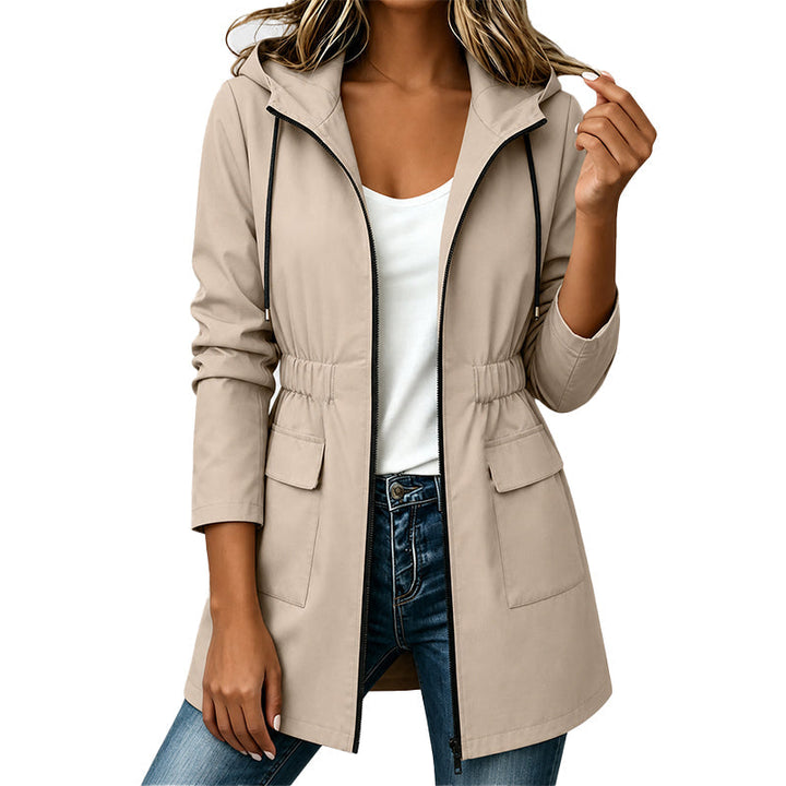 Amy | Water Resistant Hooded Rain Jacket