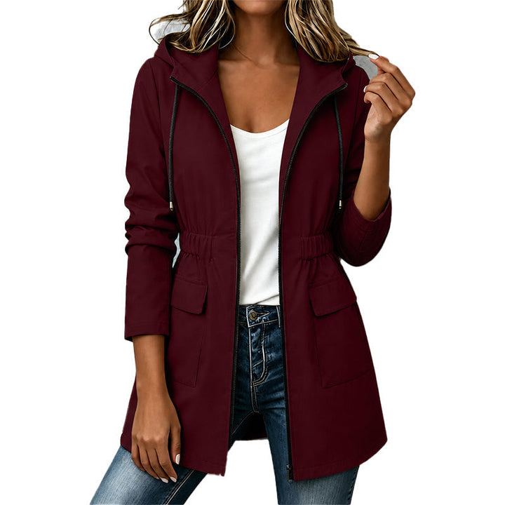 Amy | Water Resistant Hooded Rain Jacket