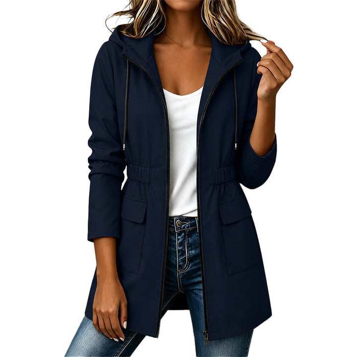 Amy | Water Resistant Hooded Rain Jacket