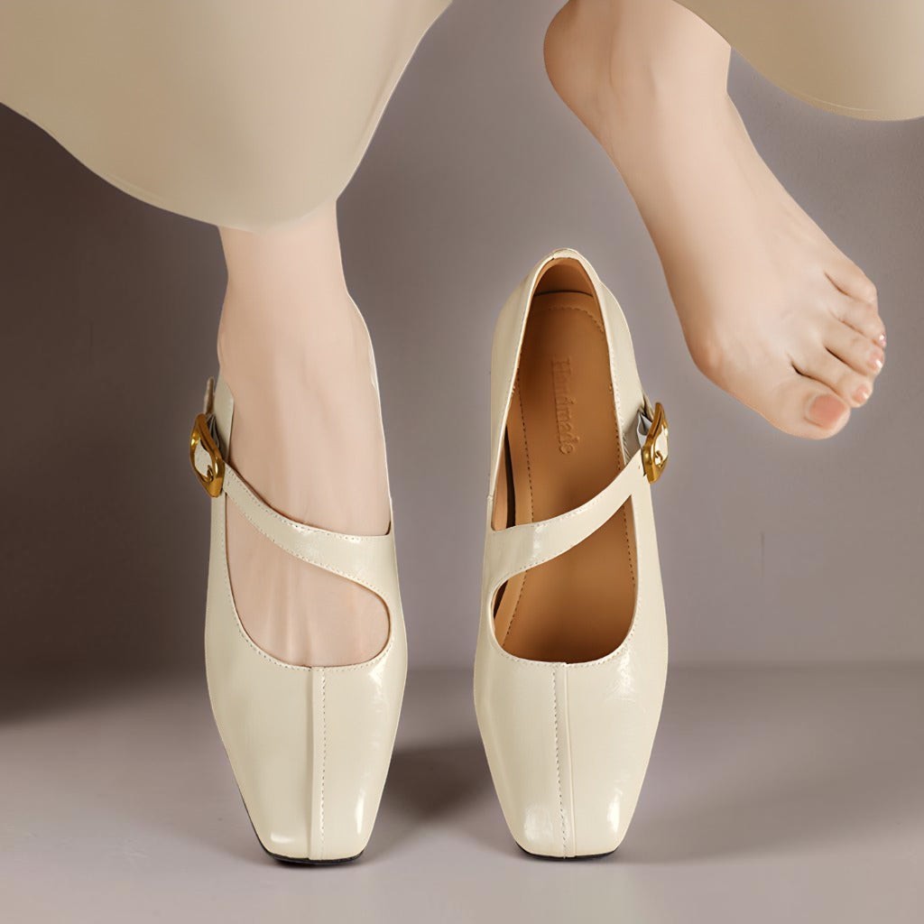June | Buckled Mary Jane Flats